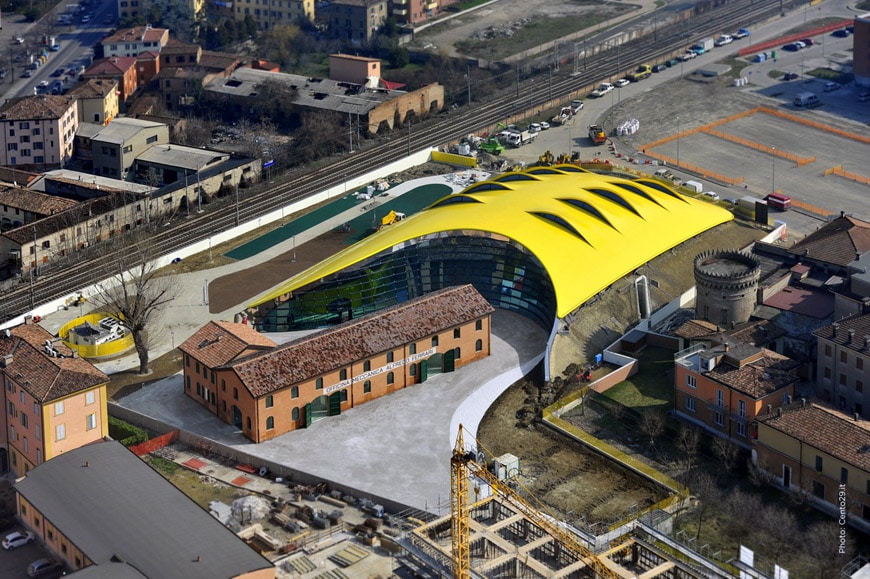 enzo ferrari museum modena aerial